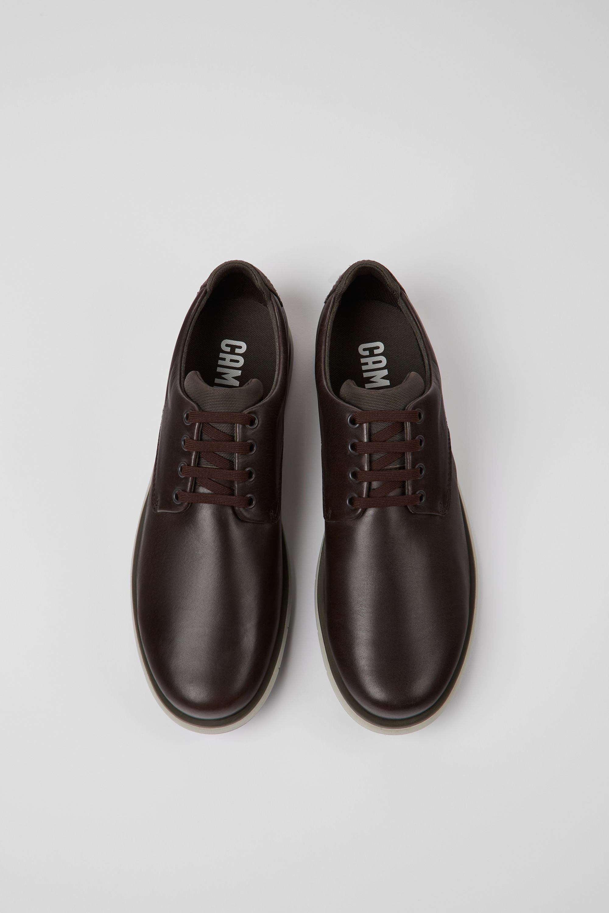 Smith - Brown leather shoes for men