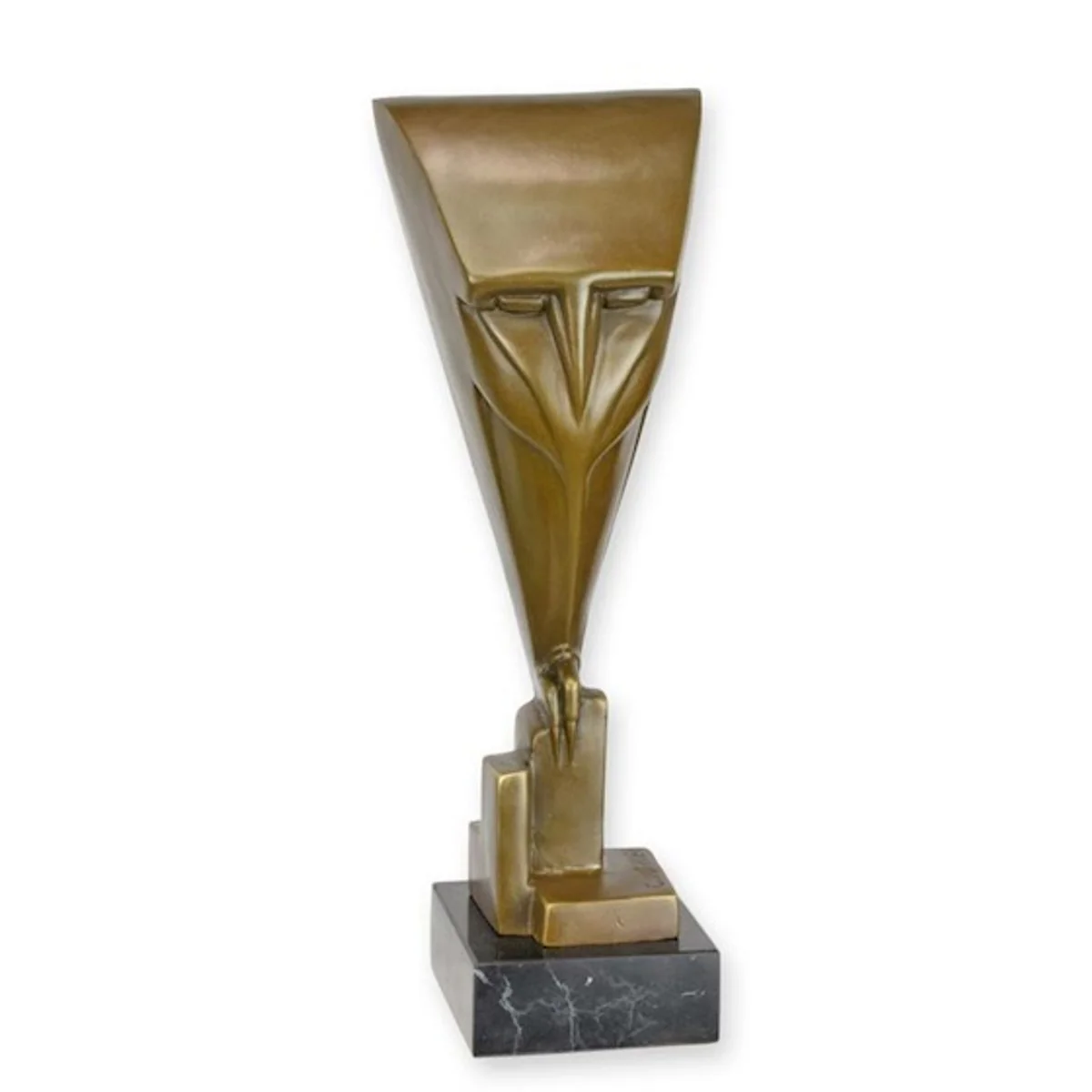 Casa Padrino figura decorativa de bronce de lujo b¨²ho art deco abstracto 10 x 8,5 x A. 28,6 cm - escultura decorativa de bronce