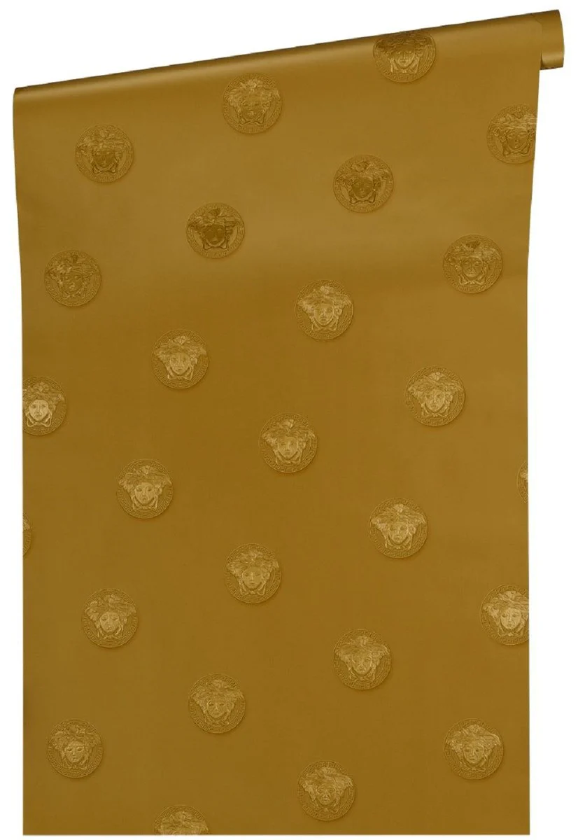 Papel pintado no tejido barroco diseñador Versace Vanitas 348624 oro / cobre - Papel Tapiz de Diseño - Accesorios Decorativos de Lujo