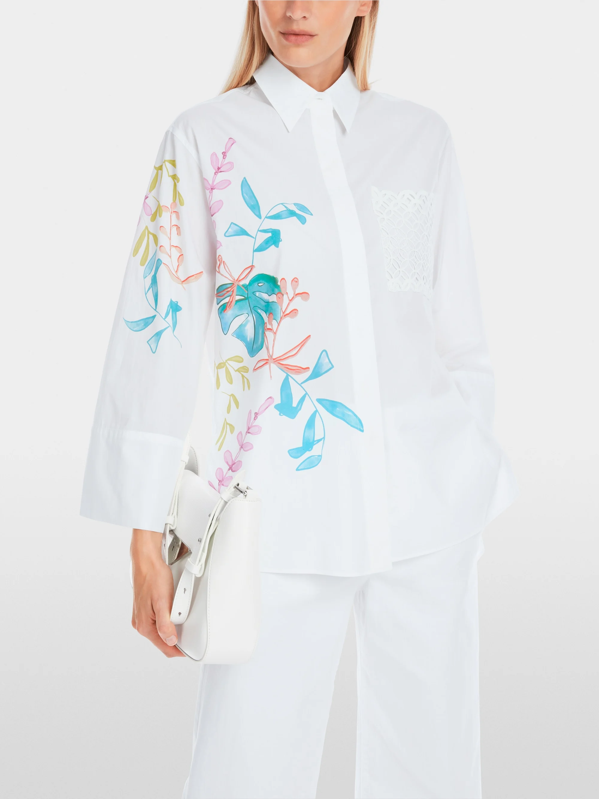 Marc-Cain Organic cotton shirt blouse with print