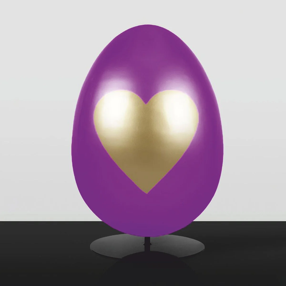 Casa Padrino huevo de pascua decorativo XXL con soporte p¨²rpura / oro A. 75 cm - Decoraci¨®n de pascua