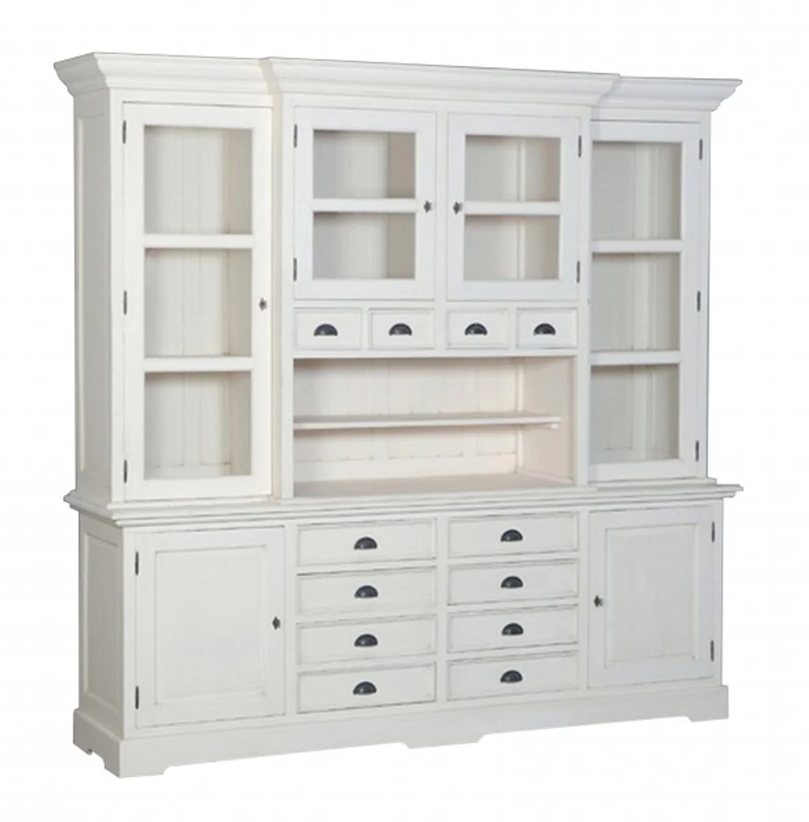 Large Shabby chic country house style cabinet with 6 doors and 12 drawers - buffet cabinet - wardrobe dining room