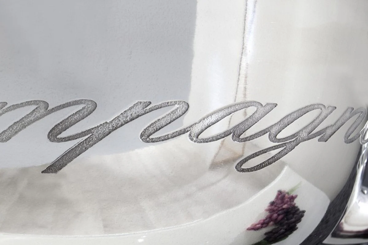 Massive table wine cooler / champagne cooler made of aluminum H 30 cm B 65 cm by Casa Padrino