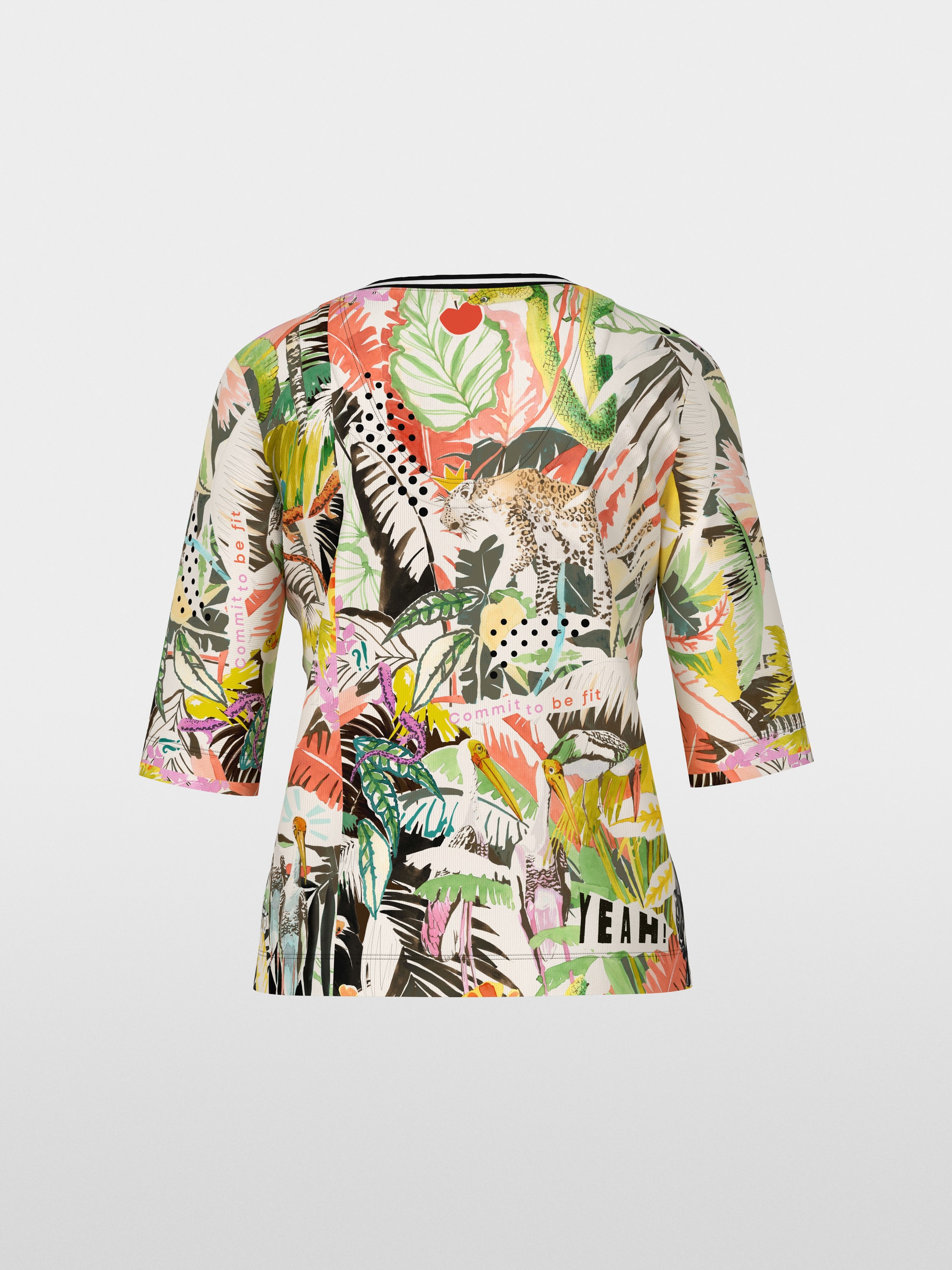 Marc-Cain Slim T-shirt with jungle print