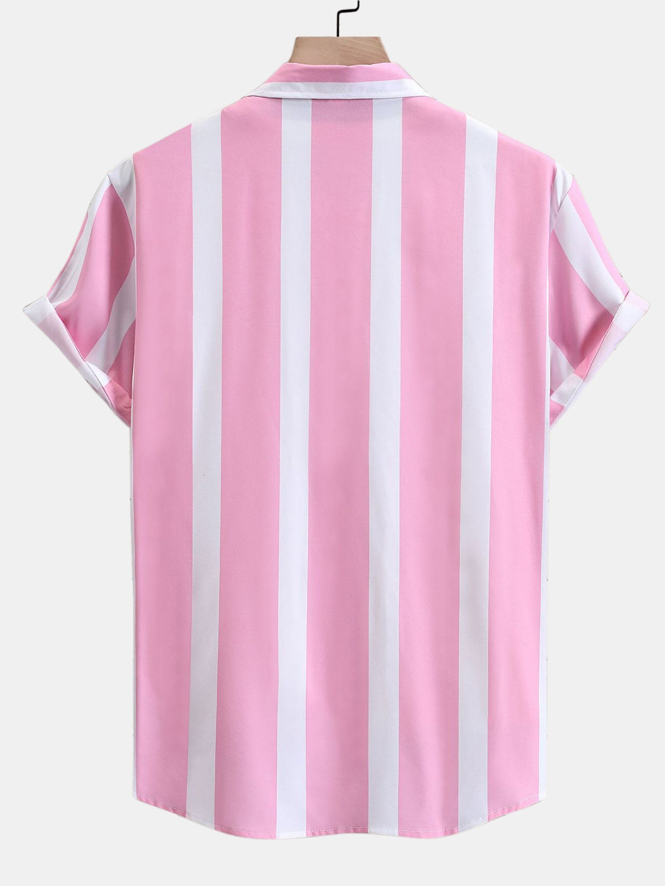 Striped Print Button Up Shirt & Swim Shorts