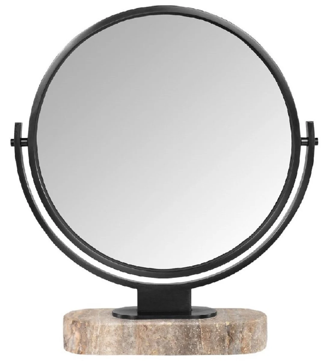 Casa Padrino espejo de maquillaje de lujo negro / gris A. 51 cm - Espejo de tocador