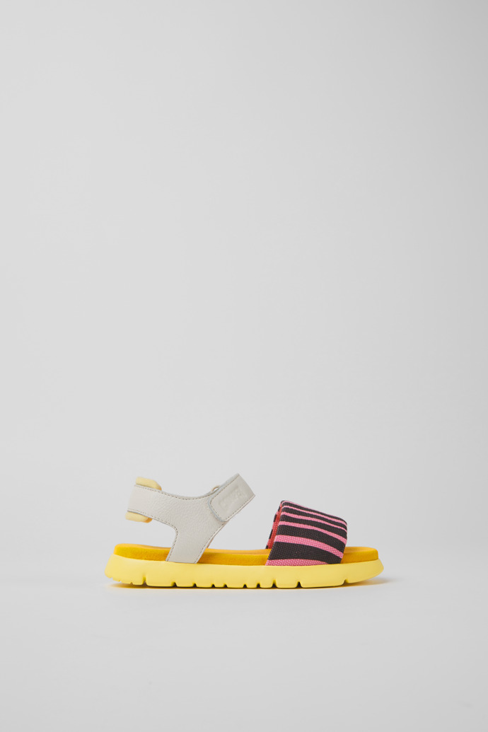 Caterpillar Multicolored fabric and leather sandals for boys