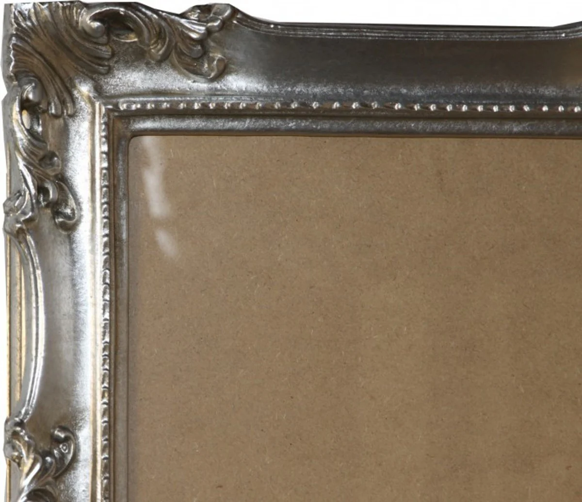 Casa Padrino Baroque wooden picture frame 144 x 84 cm silver - Big Photo Frame Art Nouveau Antique style - Made in Italy