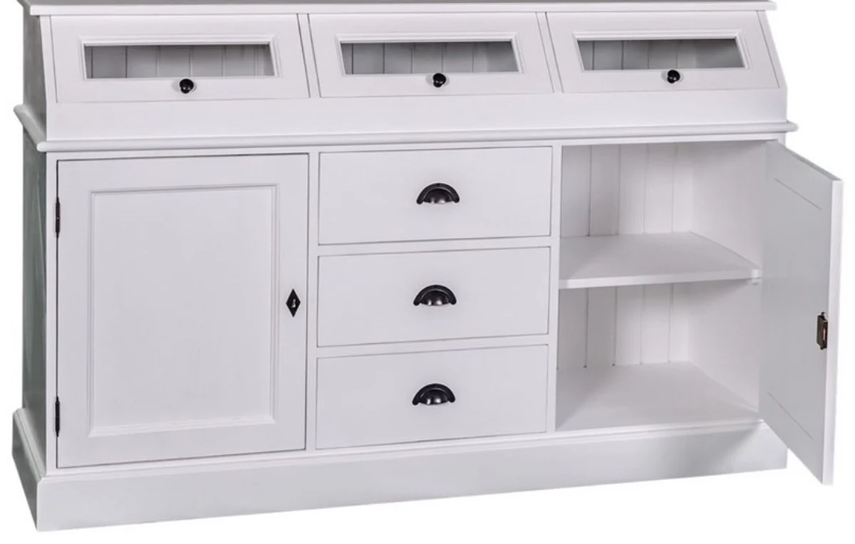 Casa Padrino armario de cocina / gabinete de cocina estilo country blanco 163 x 50 x H. 226 cm - Muebles de Estilo Country