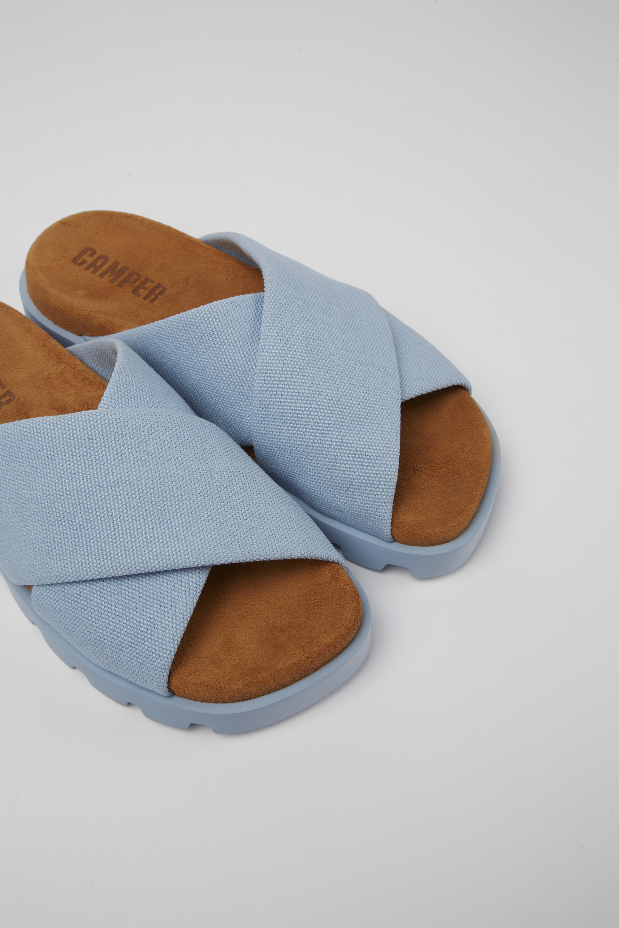 Brutus Sandal - Light blue recycled cotton sandals for women