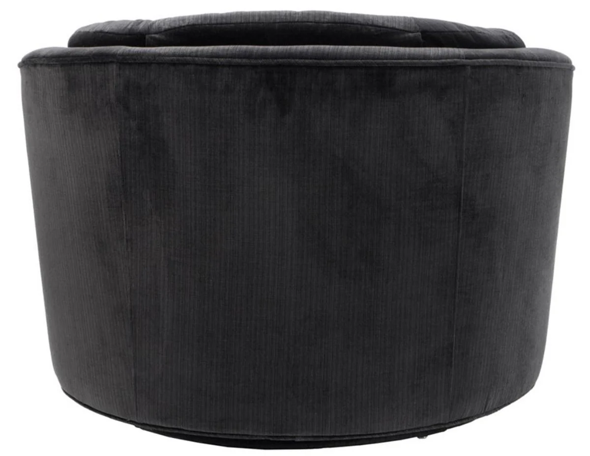 Casa Padrino silla giratoria negro 90 x 86 x H. 72 cm - calidad de lujo