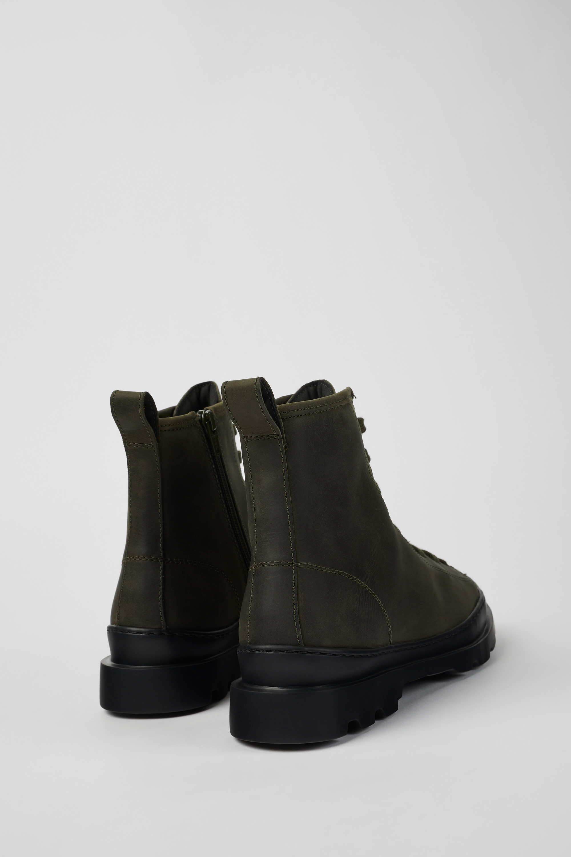 Brutus - Green lace-up boots for women