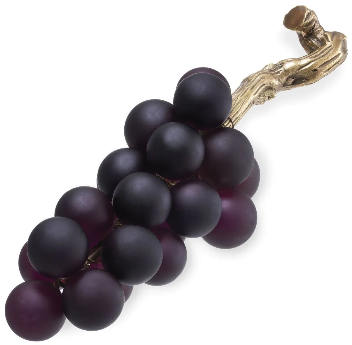 Casa Padrino objeto de decoración de vidrio de lujo uvas púrpura / latón vintage 50 x 20 x A. 20 cm - Accesorios de decoración de sala de estar de escritorio de oficina