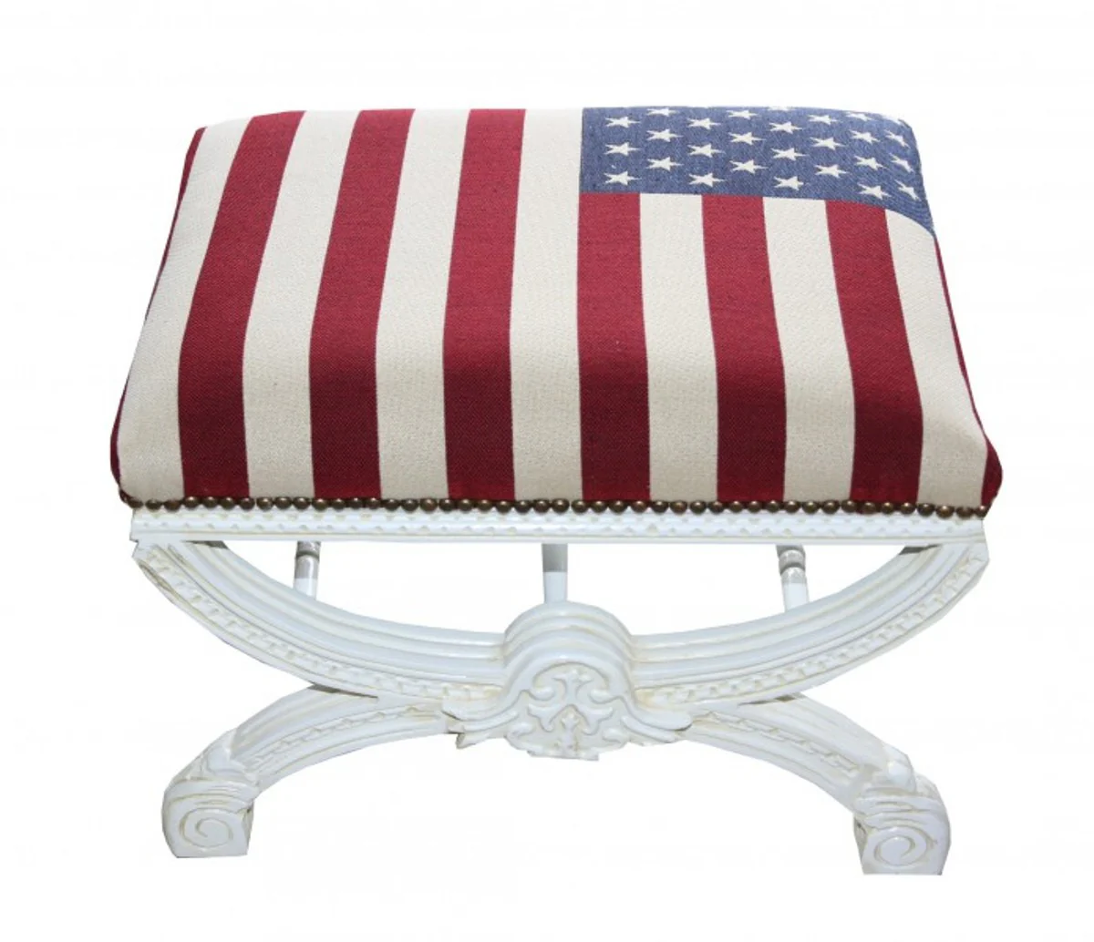 Casa Padrino barroco de heces / heces Cruz EE.UU. Dise?o / blanco