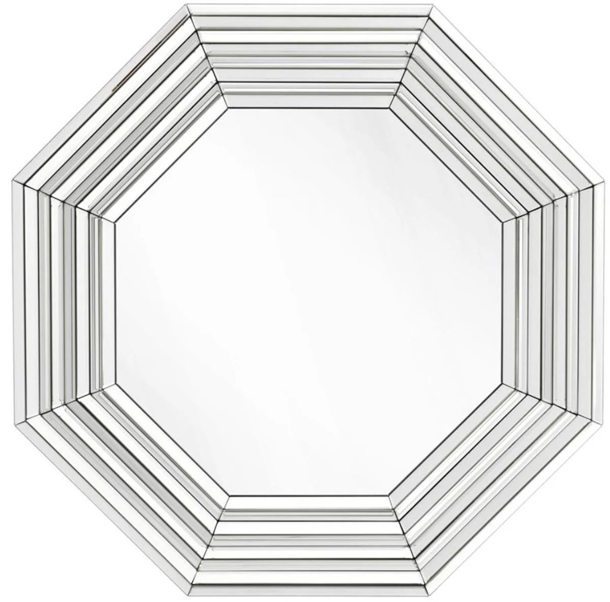 Casa Padrino espejo de la sala de estar / espejo de pared de lujo 106,5 x H. 106,5 cm - Muebles de la Sala