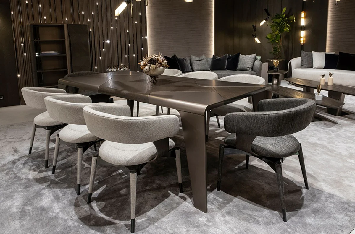 Casa Padrino vitrina de lujo marr¨®n oscuro / bronce 105,95 x 48,15 x A. 170 cm - Vitrina con puerta - Muebles de hotel - Muebles de lujo - Colecci¨®n de lujo