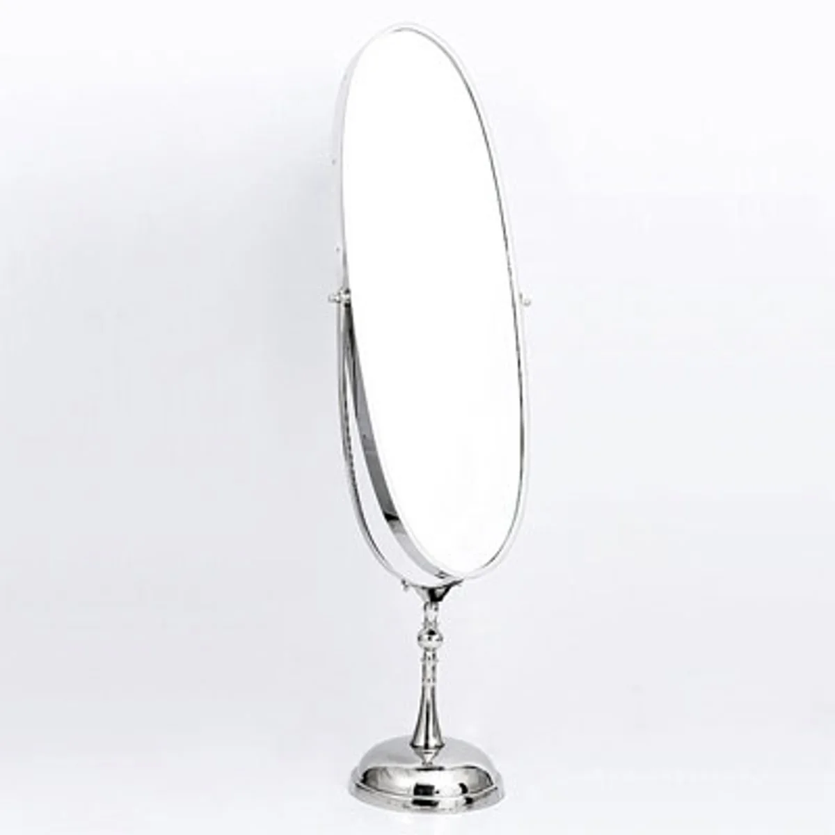 Espejo de maquillaje Casa Padrino Luxury Nickel plateado 47 - H.156 cm - Espejo de cosm¨¦tica - Luxury Hotel Collection