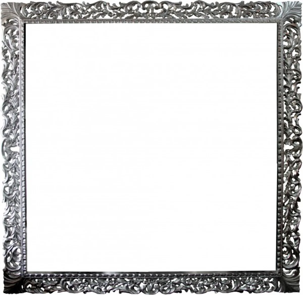 Casa Padrino Baroque Wood Picture Frame 150 x 160 cm Silver - Large Television Picture Frame - Art Nouveau Antique Style