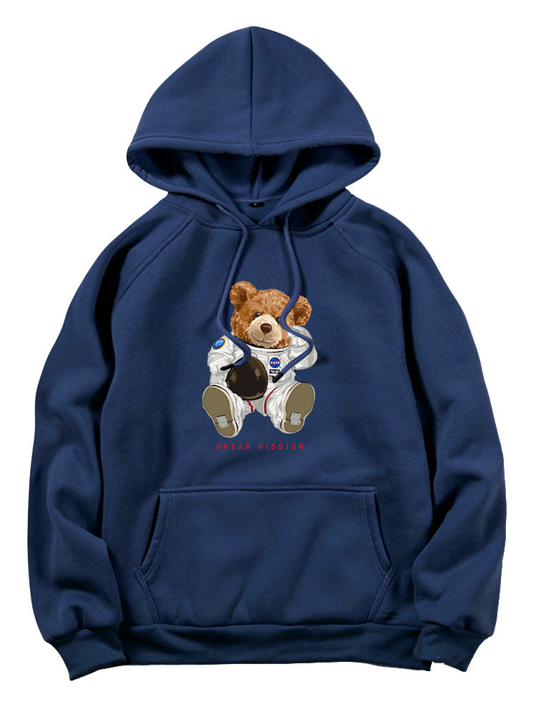 NASA Astronaut Bear Print Hoodie