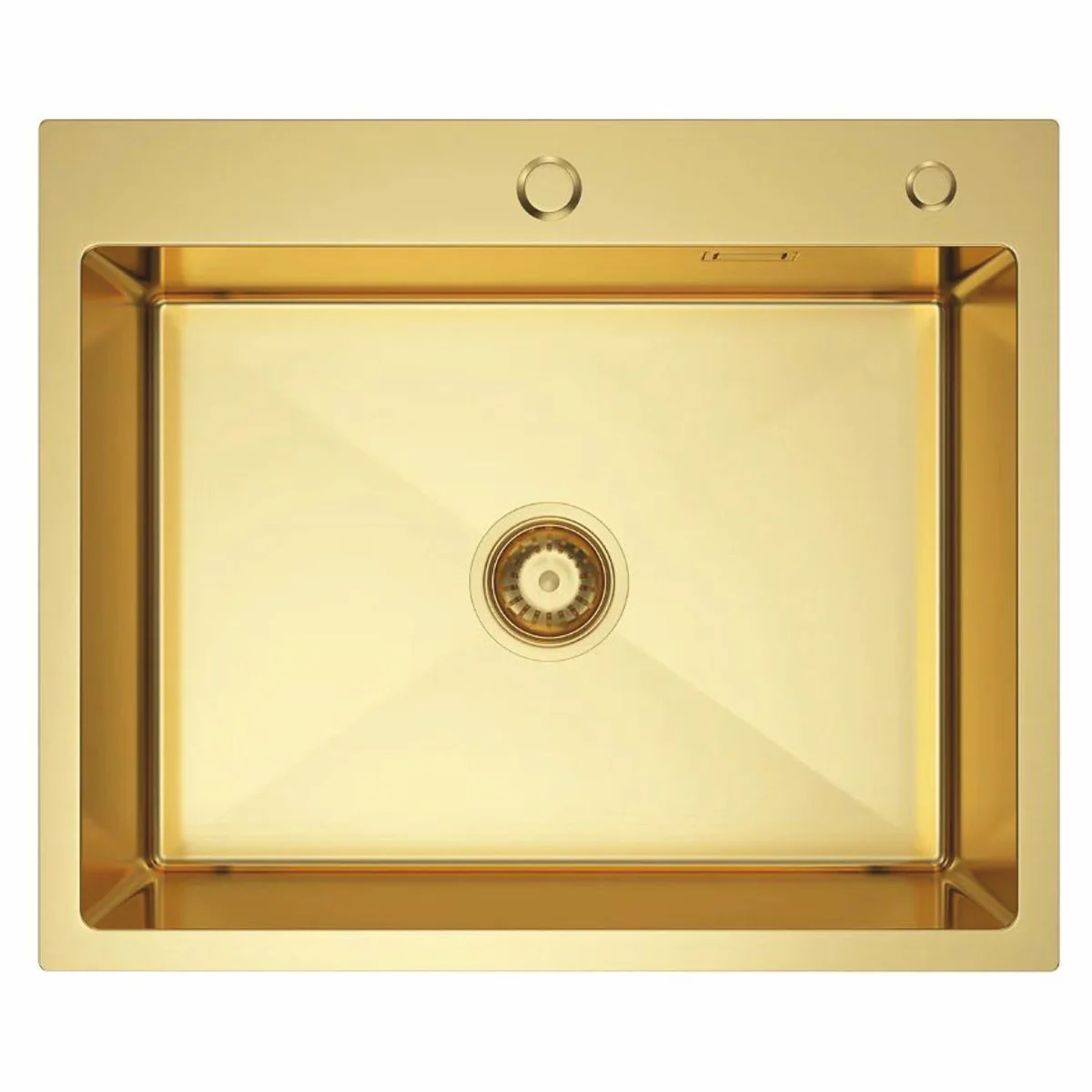 Casa Padrino fregadero de lujo de acero inoxidable oro 60 x 50 x A. 21 cm - Accesorios de cocina