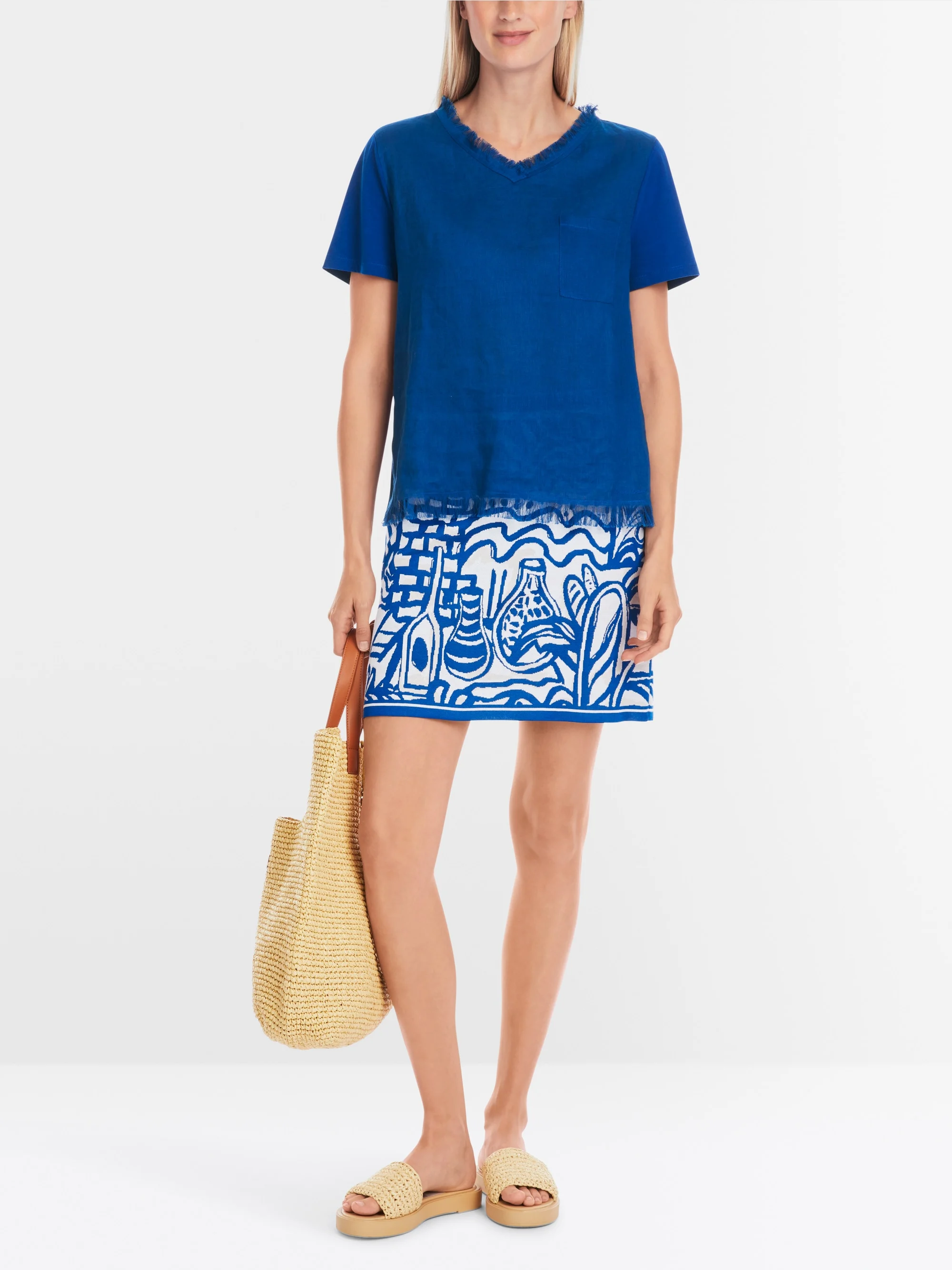 Marc-Cain Airy T-shirt with linen