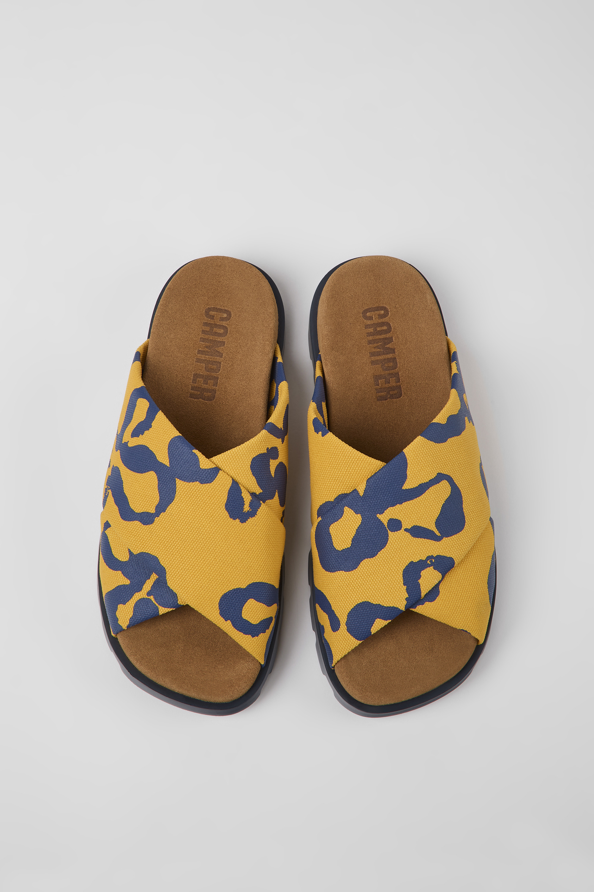 Brutus Sandal - Orange and blue recycled cotton sandals for men