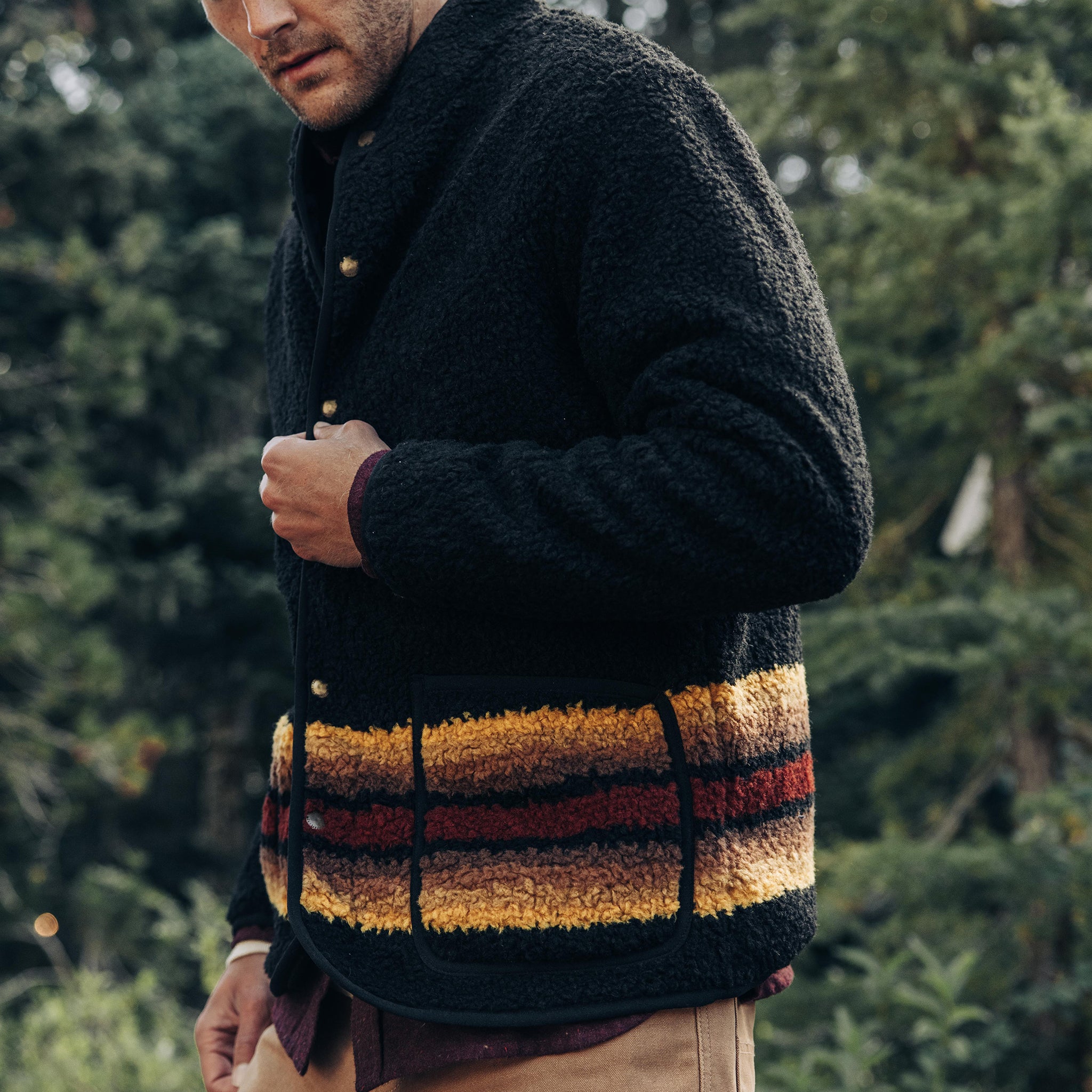 The Port Jacket in Sunset Stripe