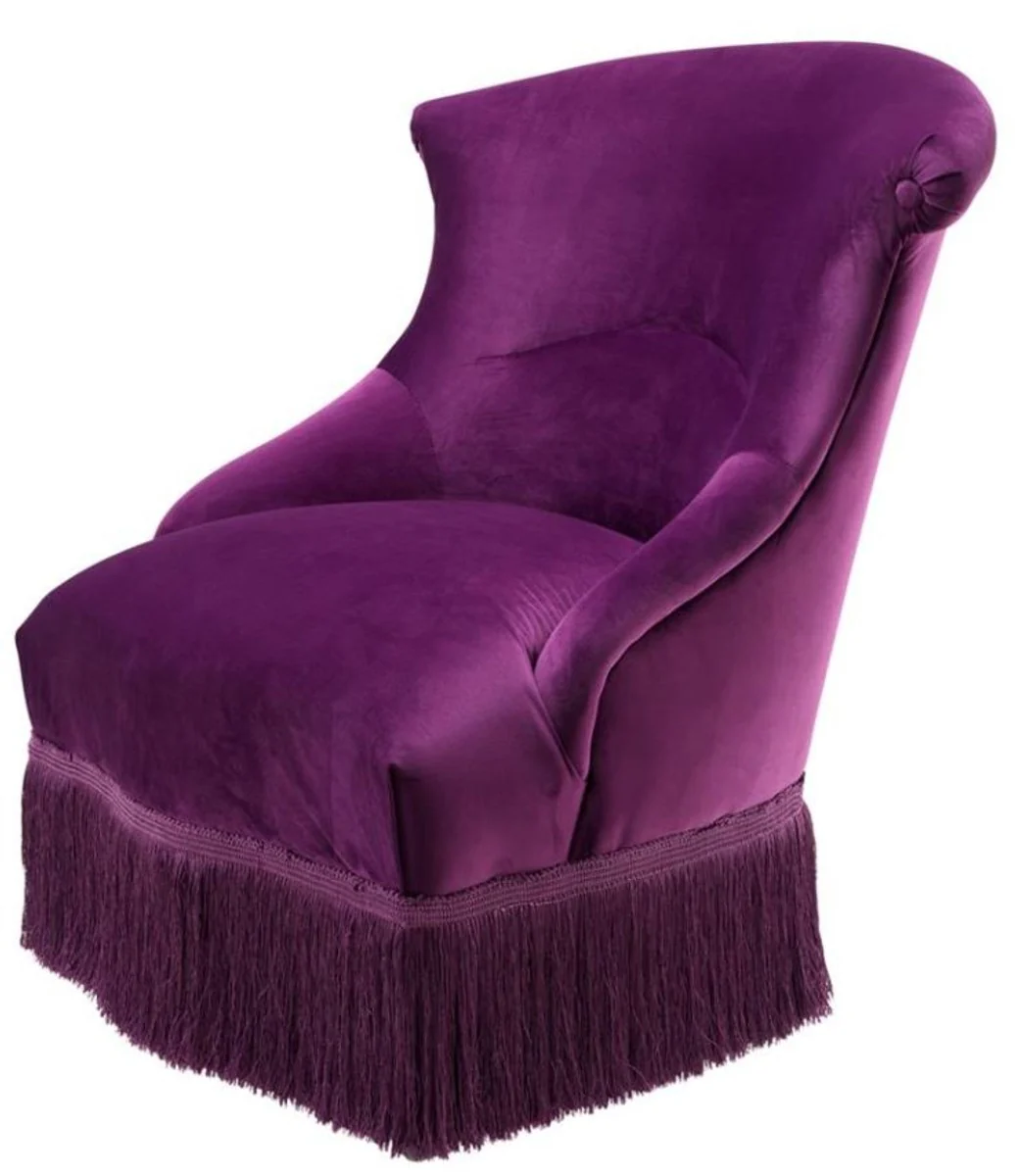 Sillón de diseño Casa Padrino morado 68 x 70 x H. 79 cm - colección de lujo