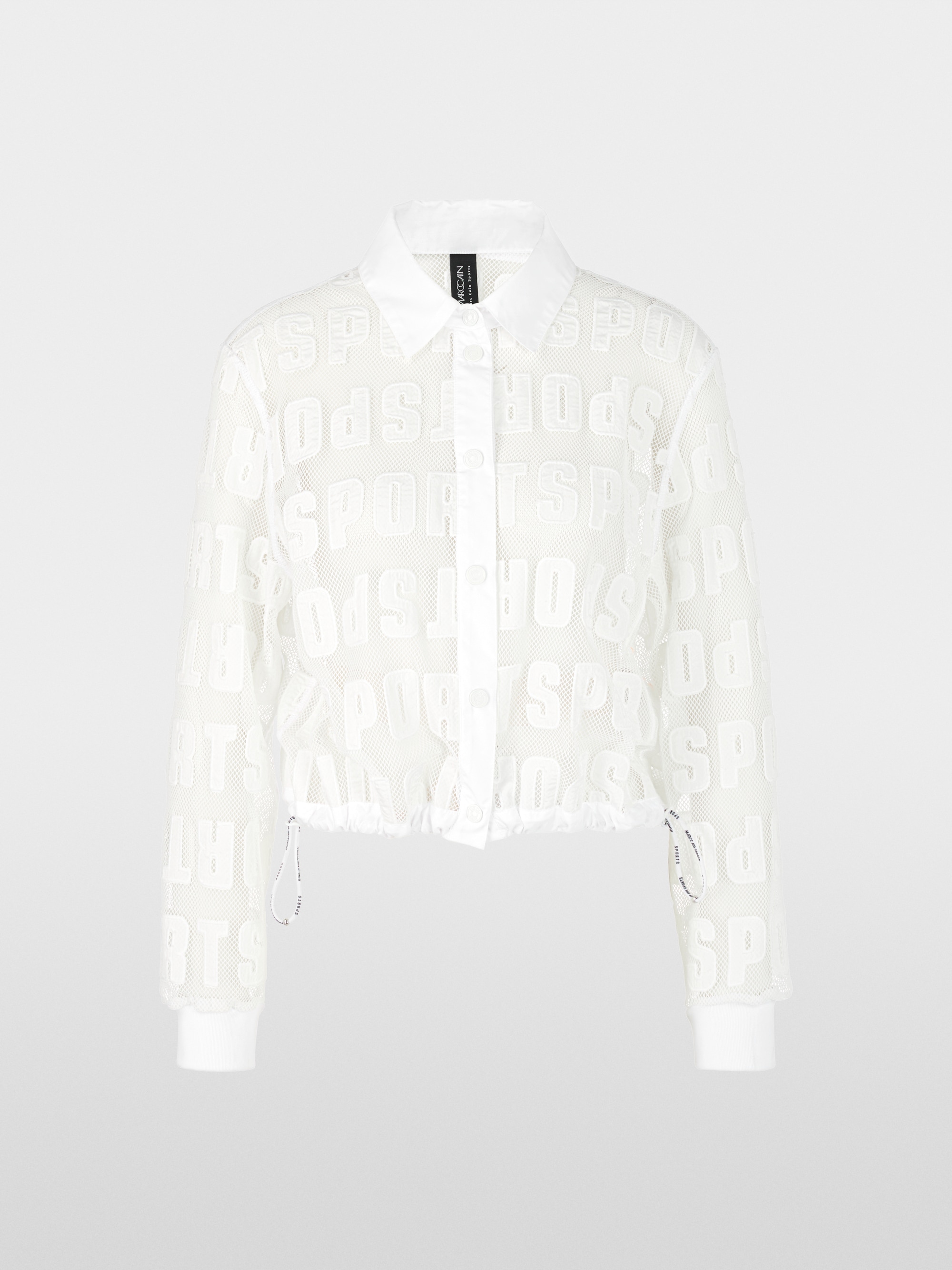 Marc-Cain Cropped blouse with lettering