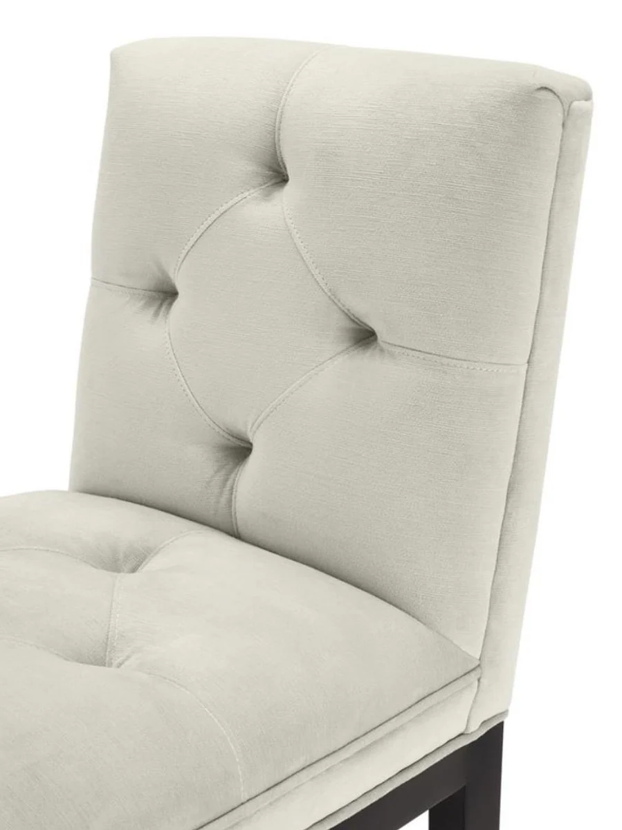 Casa Padrino silla de bar de lujo gris claro / negro 51 x 63 x H. 110 cm - Hotel Restaurant Club Muebles