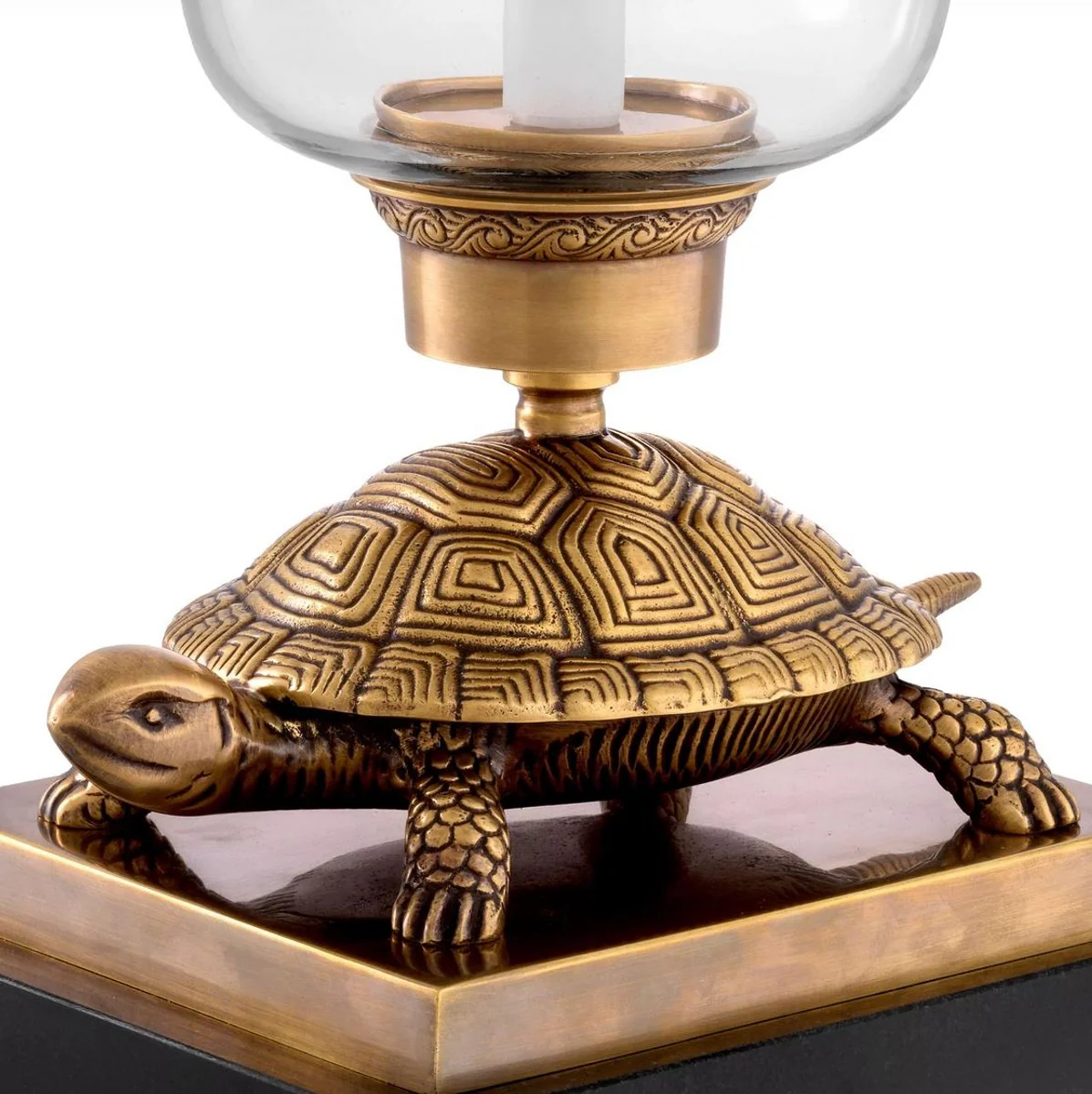 Casa Padrino candelabro de lujo tortuga latón vintage / negro 27 x 20 x A. 53,5 cm - Accesorios para hoteles - Accesorios para restaurantes - Accesorios para gastronomía - Calidad de lujo