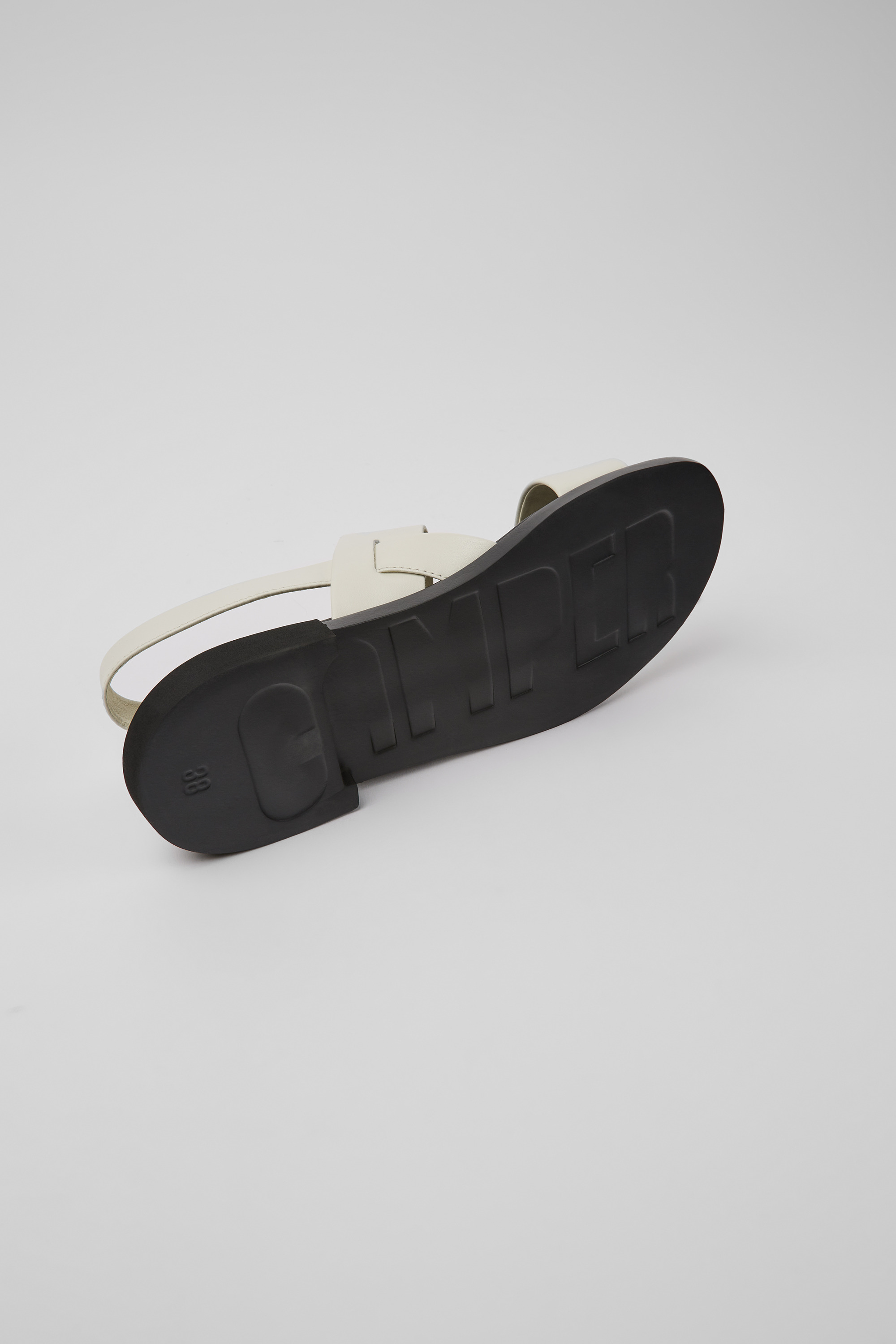 Edy - White leather sandals for women