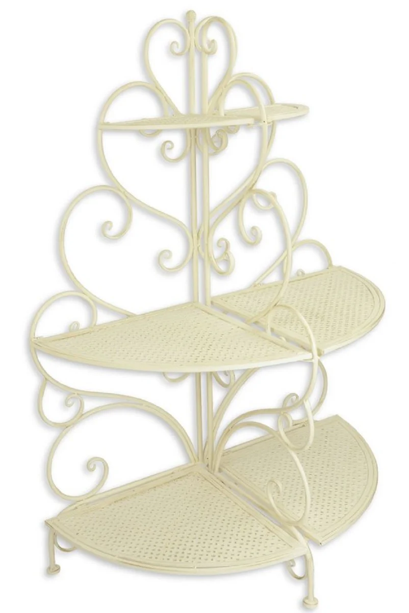 Casa Padrino Almacenamiento de Flores Art Nouveau Blanco 83,5 x 43 x H. 119,5 cm - Accesorios de Decoración de Jardín