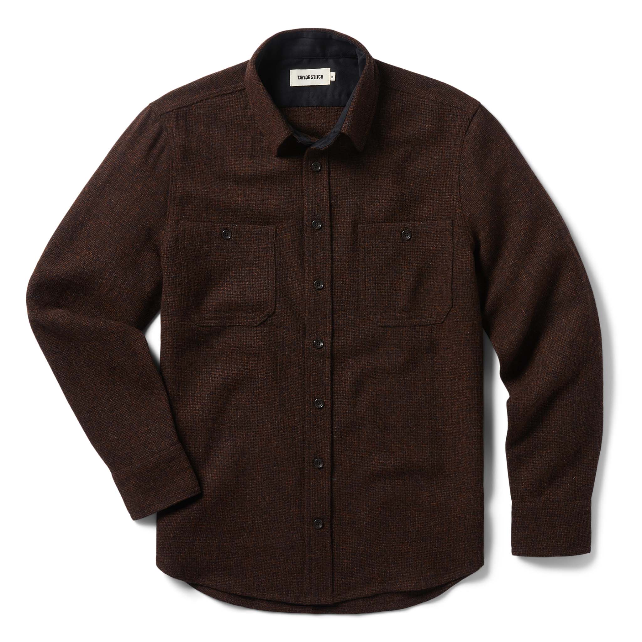 The Service Shirt in Ginger Melange Wool