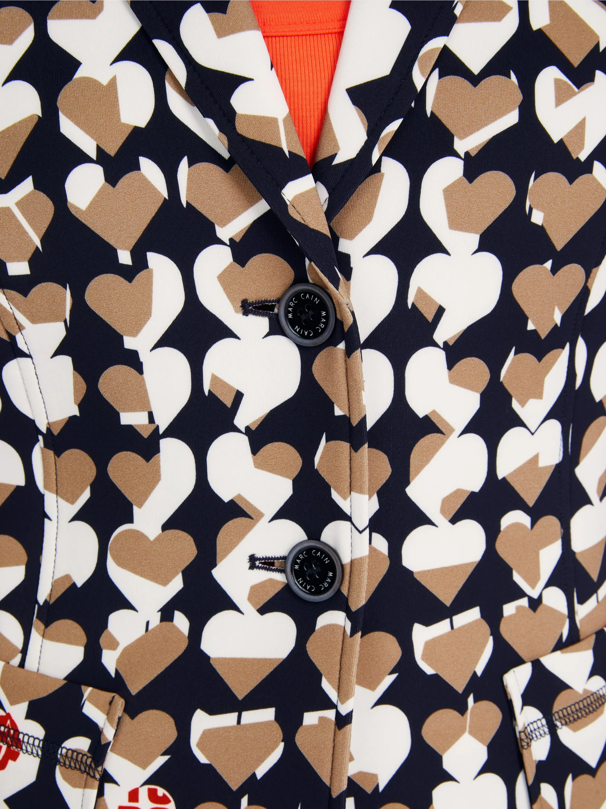 Marc-Cain Patterned blazer in scuba jersey