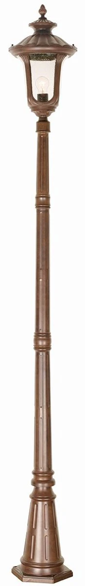 Casa Padrino linterna de jardín barroco óxido Ø 28 x A. 246,5 cm - Elegante lámpara de pie para exterior - Iluminación exterior nostálgica