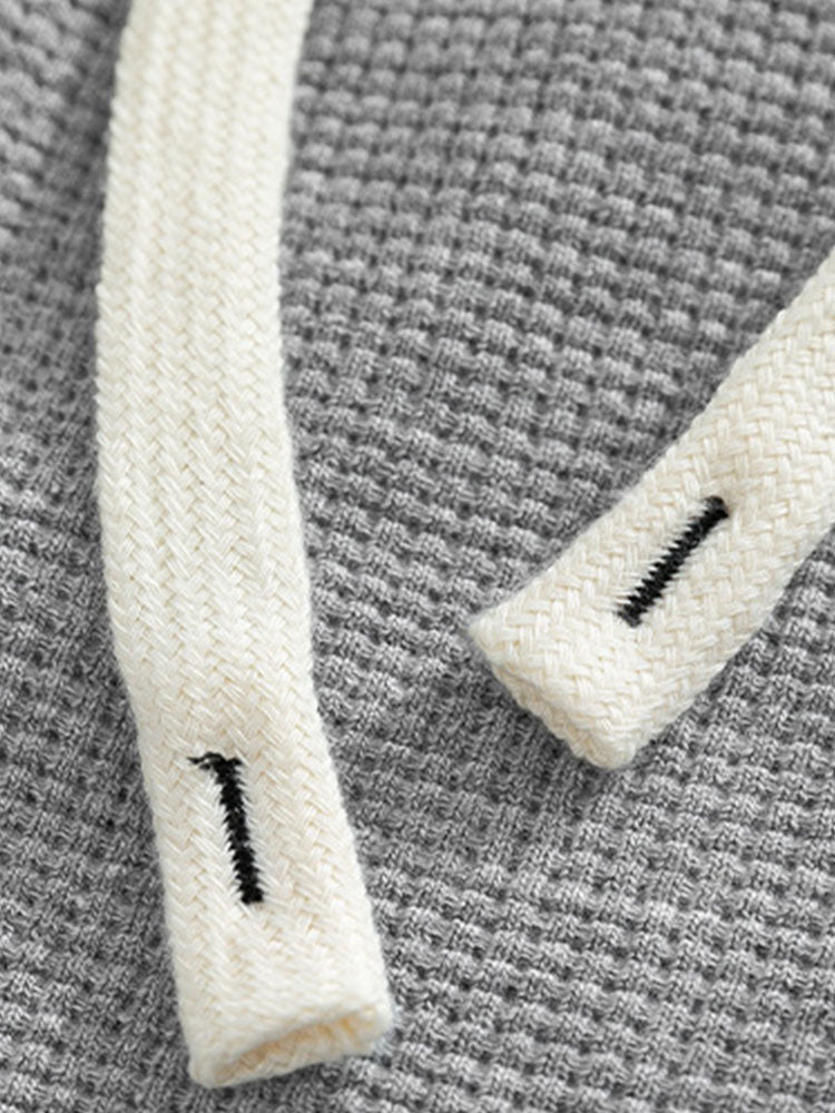 Straight Leg Relaxed Fit Waffle Pants