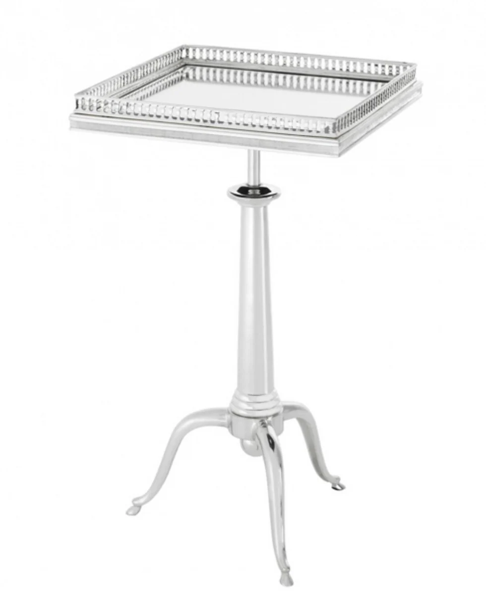 Casa Padrino luxury art deco designer side table silver plated - Luxury Hotel Table