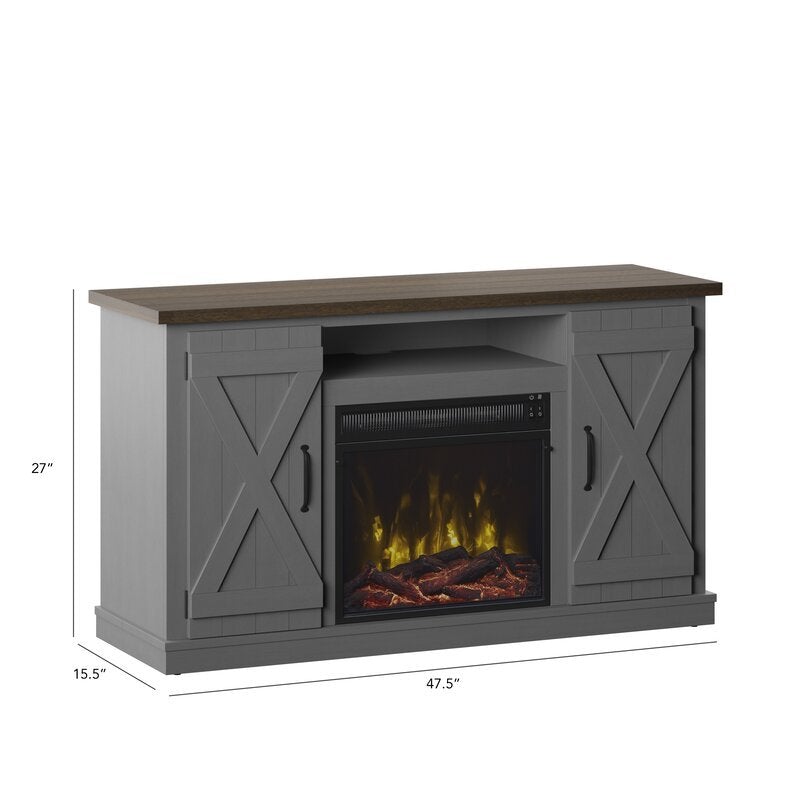 TV Stand for TVs up to 55 with Fireplace Included