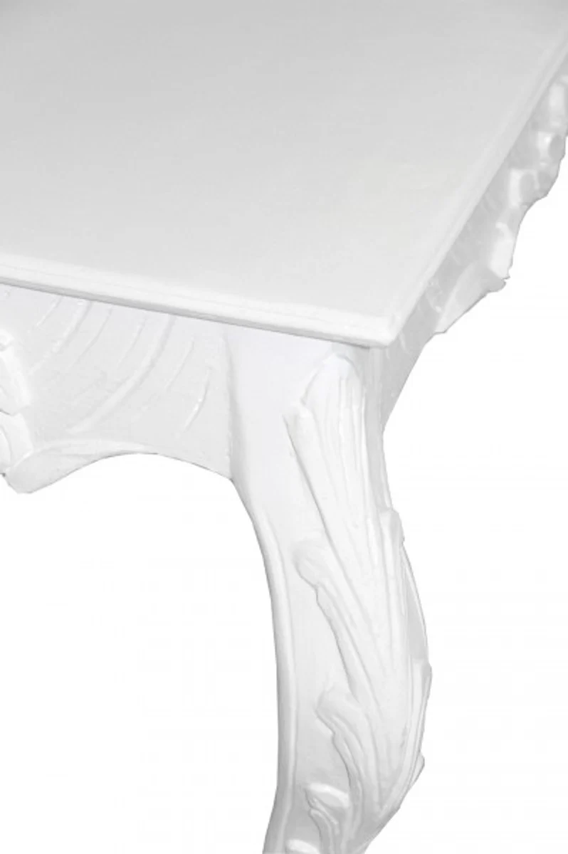 Casa Padrino Baroque dining table white shabby chic style L205 x B104 x H82 cm