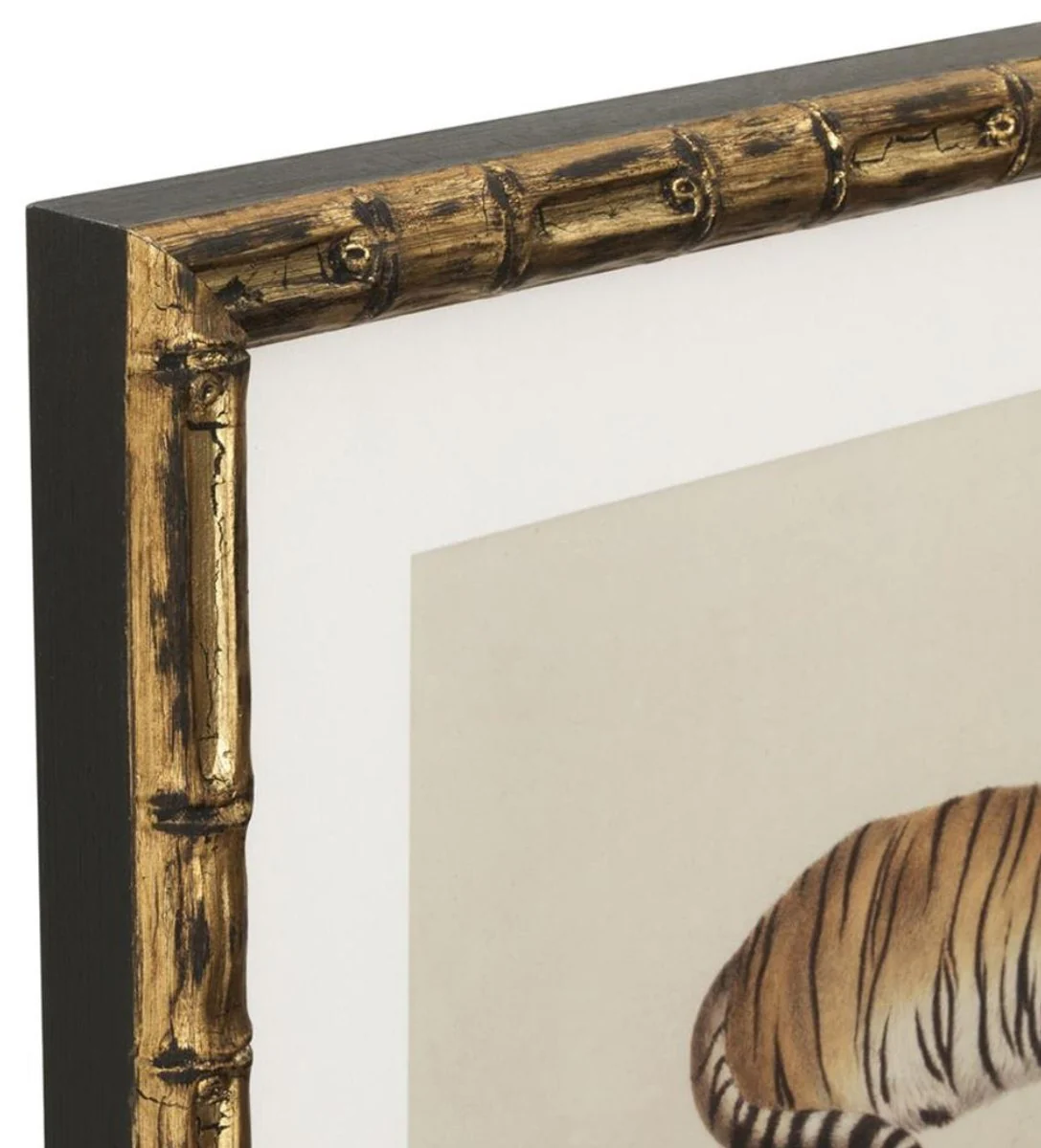 Casa Padrino Imágenes de Conjunto Lion Tiger Jaguars Oro Antiguo 54 x H. 44 cm - Decoración de Pared de Lujo