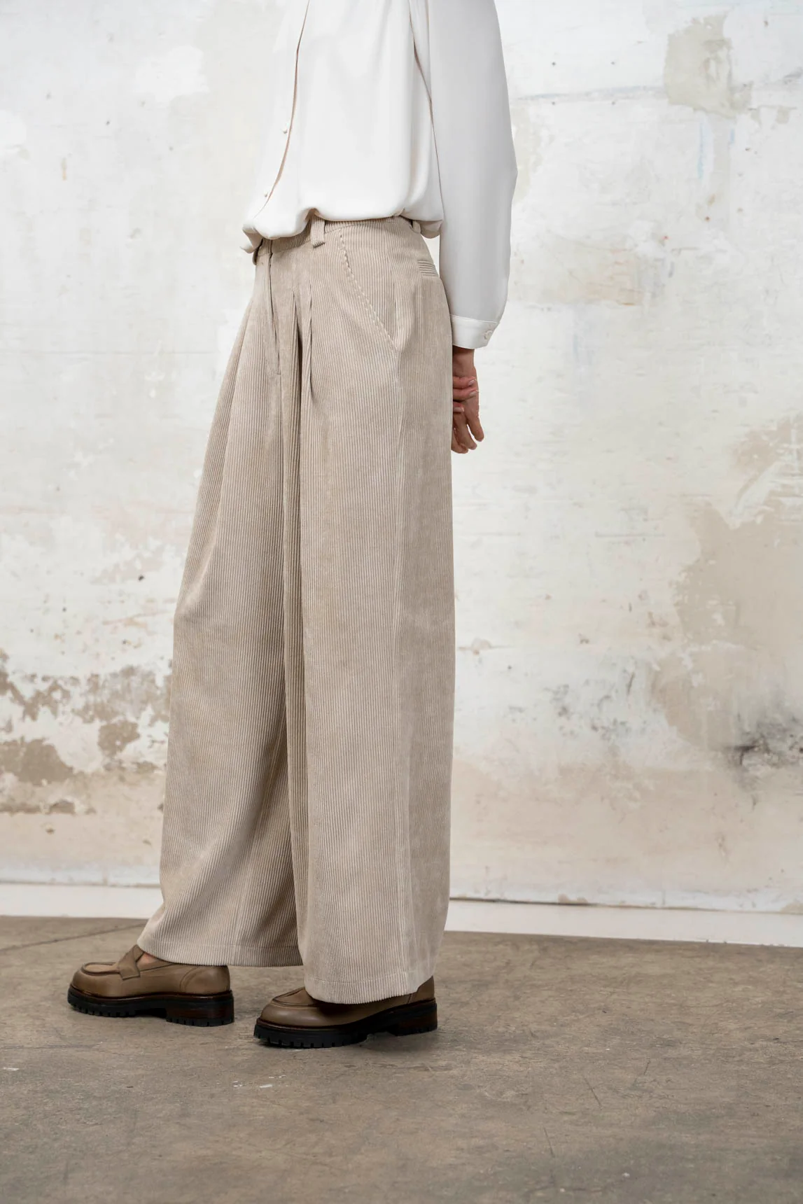 Rivera-spain Pantalón Aretha pana crudo