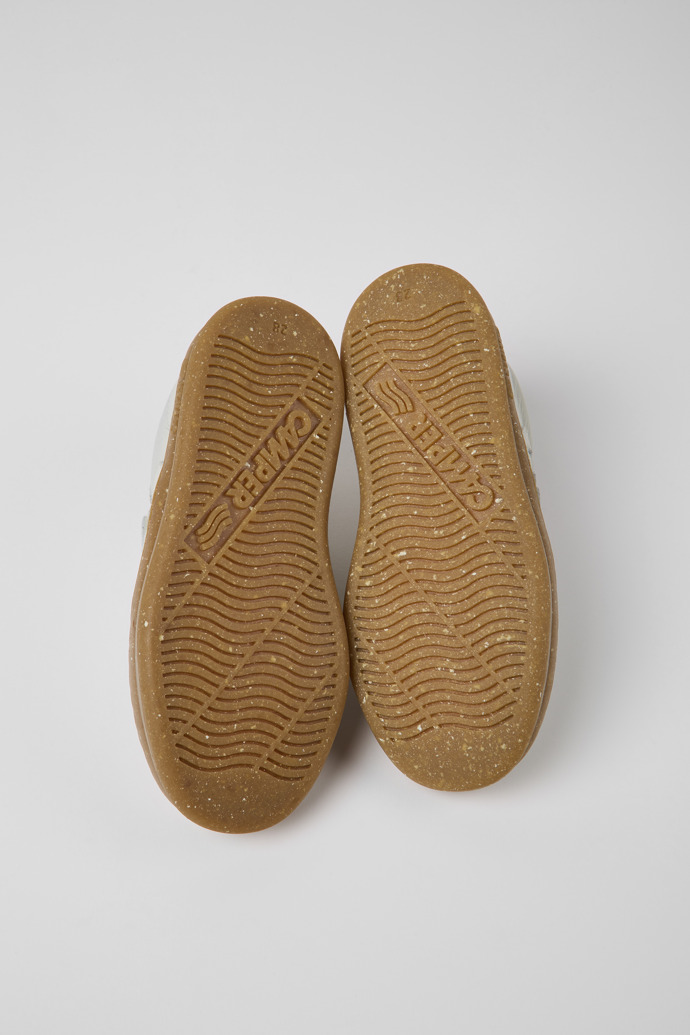 Runner Sneakers in white undyed leather