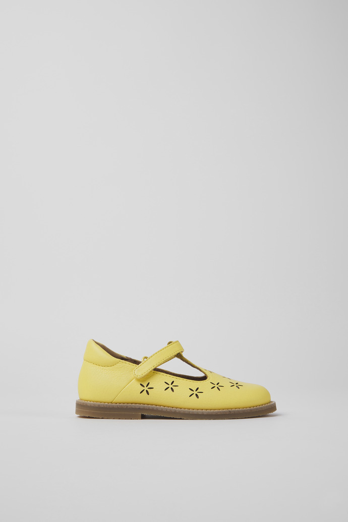 Savina Yellow leather shoes for kids