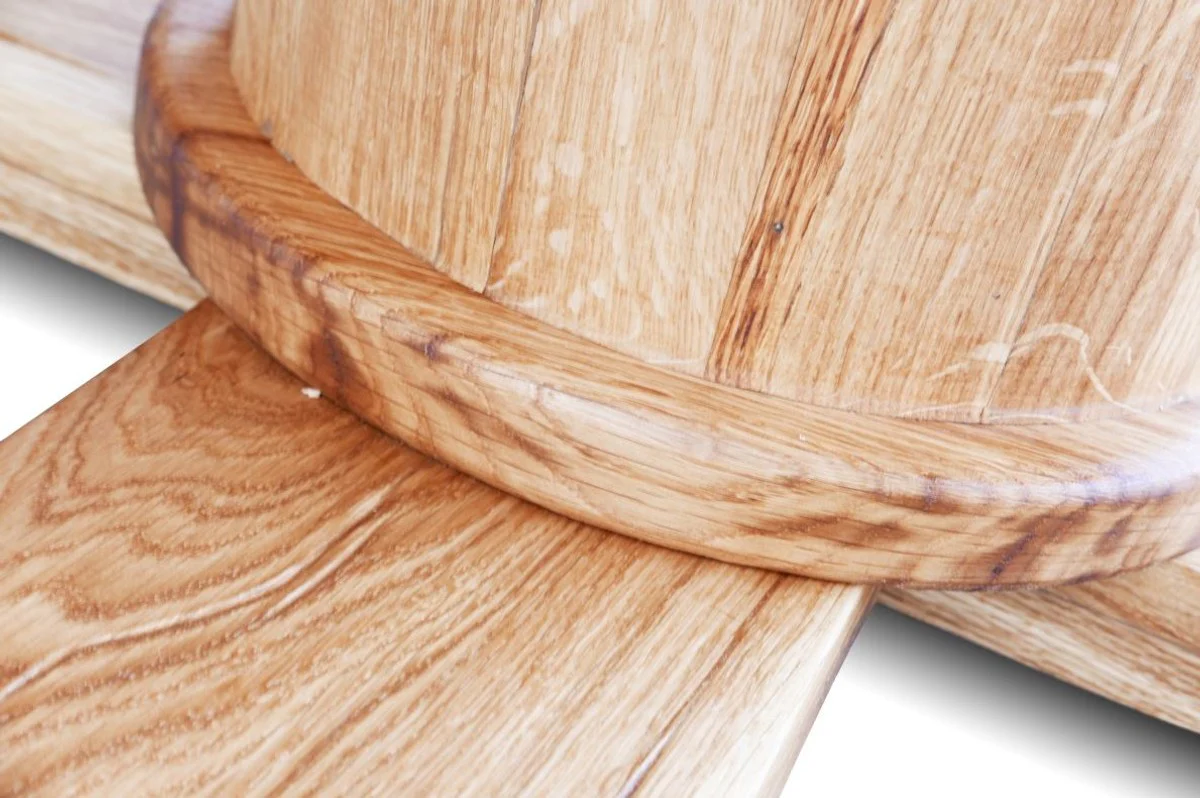 Casa Padrino mesa de comedor de lujo de madera maciza - Diferentes Tama?os y Colores - Mesa de cocina redonda de madera de roble - Muebles de Comedor R¨²sticos