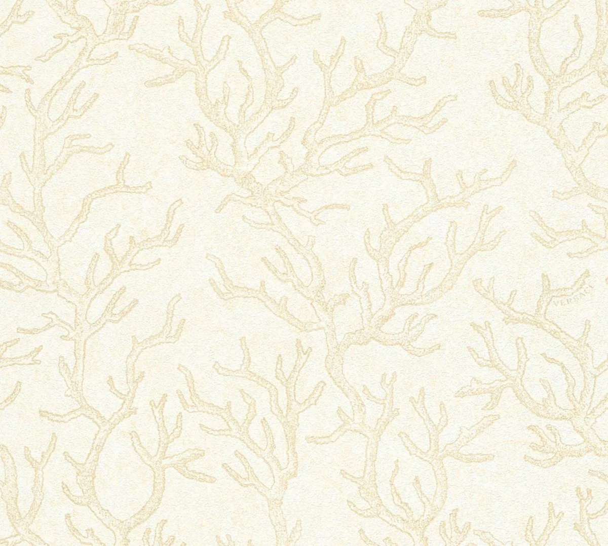 Papel pintado no tejido barroco diseñador Versace Les Etoiles de la Mer 344971 Crema / Beige - Design Papel Pintado - Alta Calidad