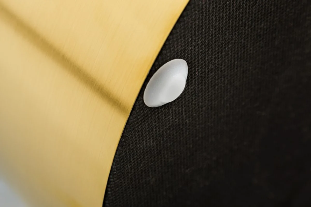 Taburete redondo de dise?o Casa Padrino Azul / dorado B. 55 x Alt. 35 cm - Muebles de sala