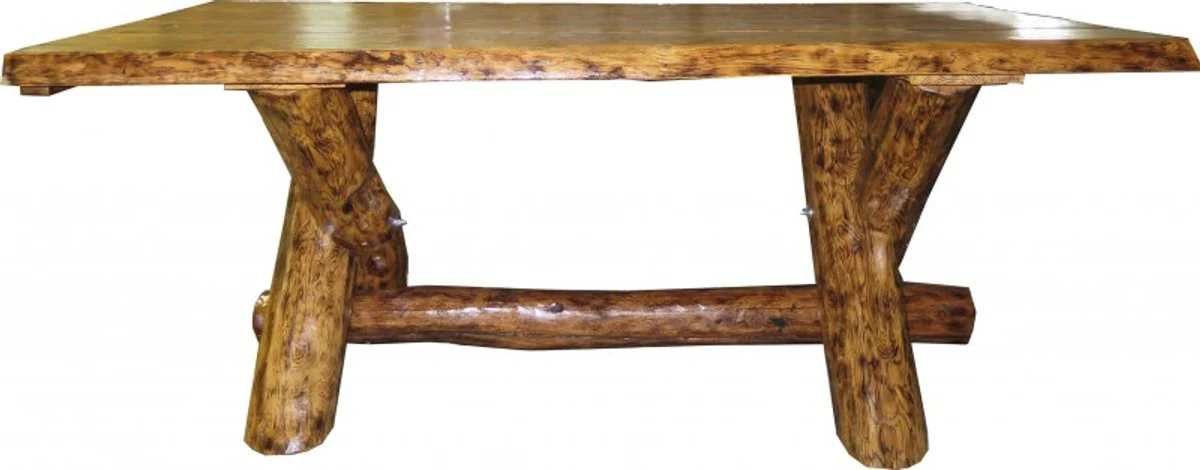 Casa Padrino solid wood dining table oak 200 x 105 cm - Gasthaus Table Dining Table knights table - Restaurant Furniture - heavy version