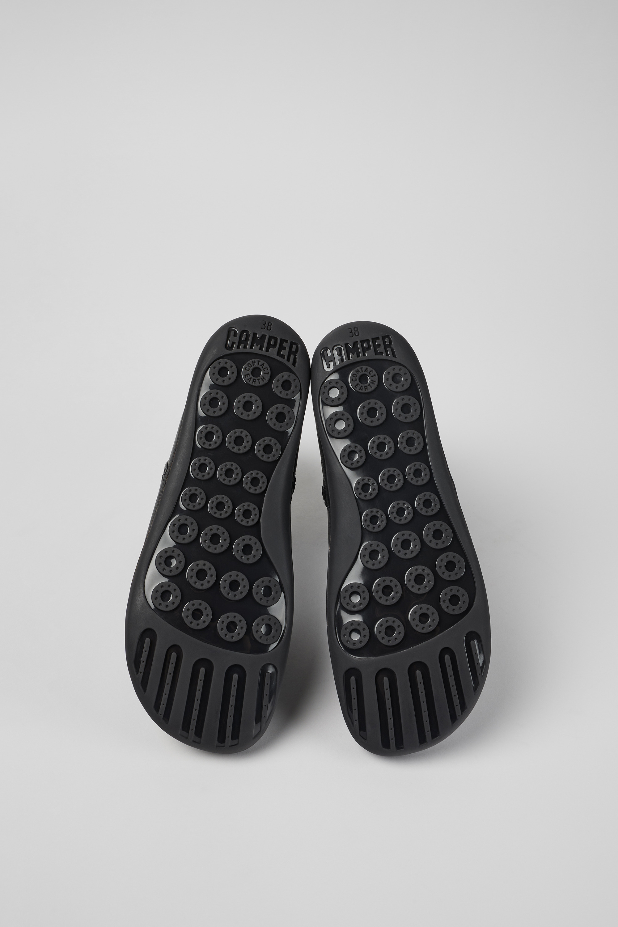 Peu - Black leather ankle boots for women