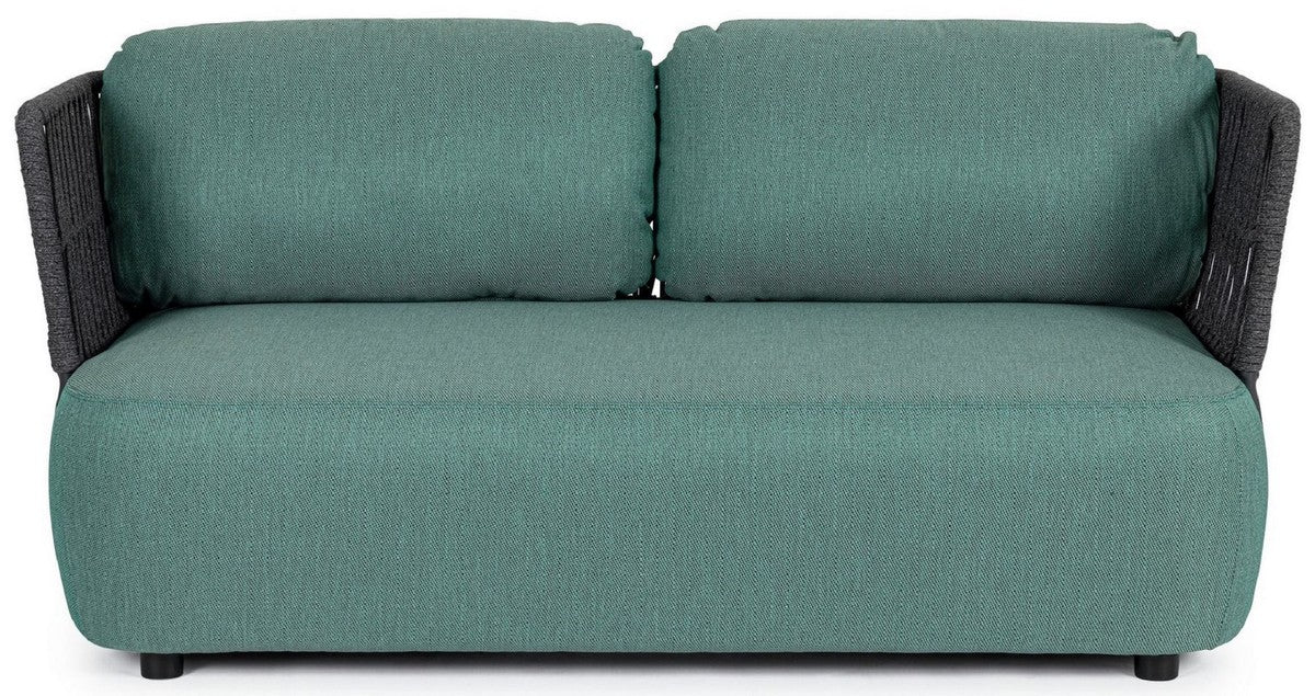 Casa Padrino sof¨¢ de jard¨ªn de lujo verde / gris / negro 167 x 86 x A. 79 cm - Sof¨¢ de jard¨ªn resistente a la intemperie - Sof¨¢ de terraza - Muebles de jard¨ªn - Muebles de terraza